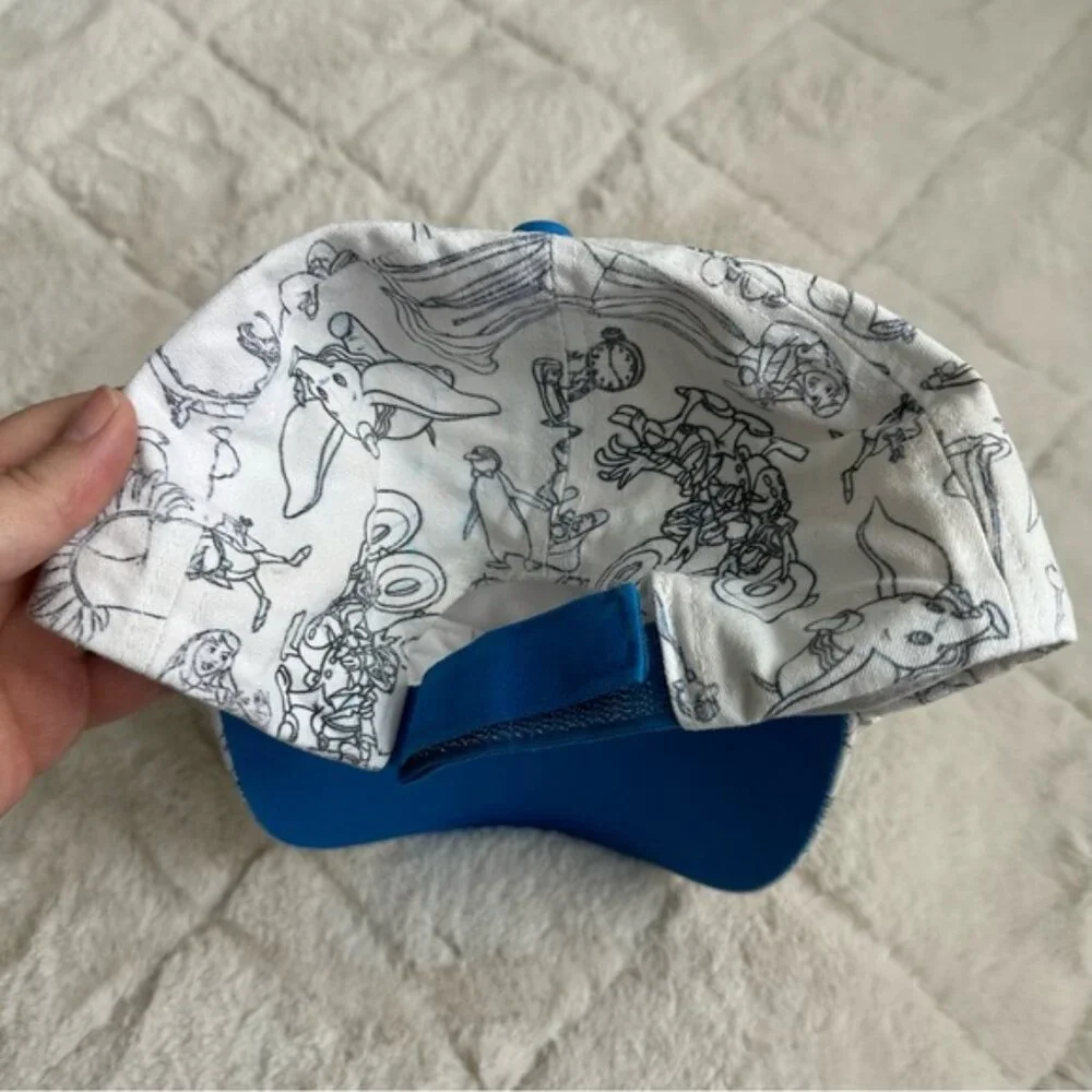 Disney | Blue and White Ink & Paint Sorcerer Mickey Baseball Cap | Size Youth